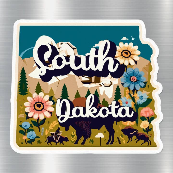 South Dakota State Sticker for wholesale by GraffMerch.com