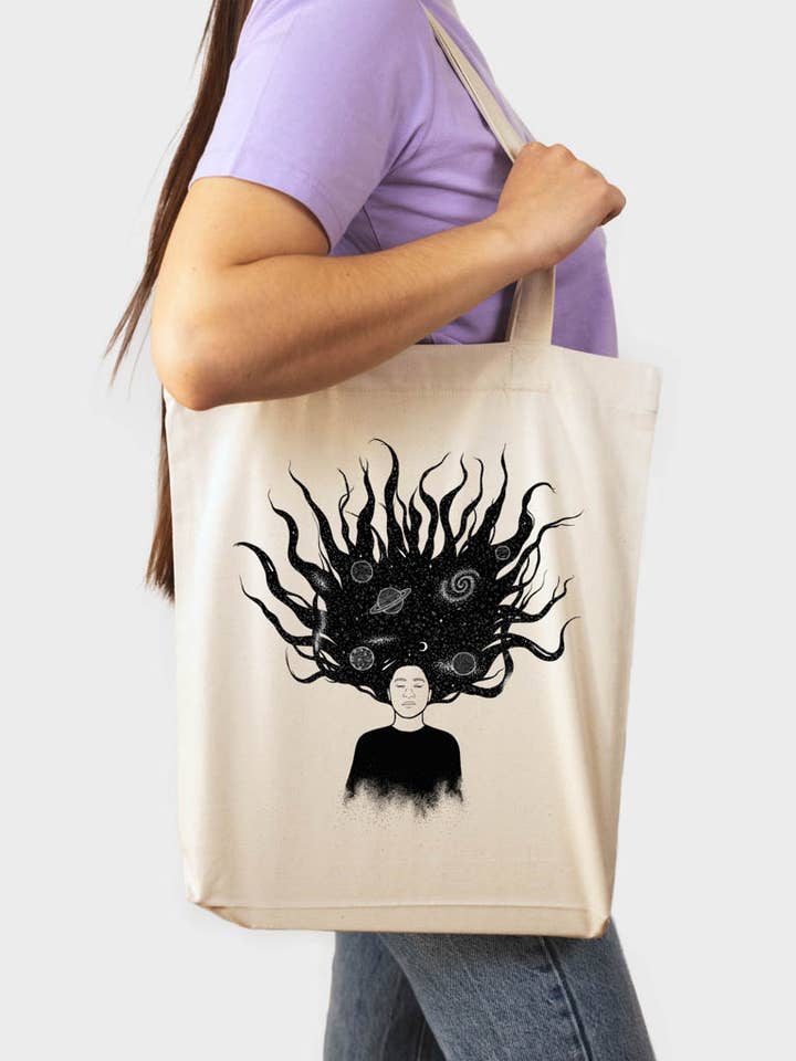 Celestial Dream ekologisk tygkasse i naturlig färg för wholesale av Moment