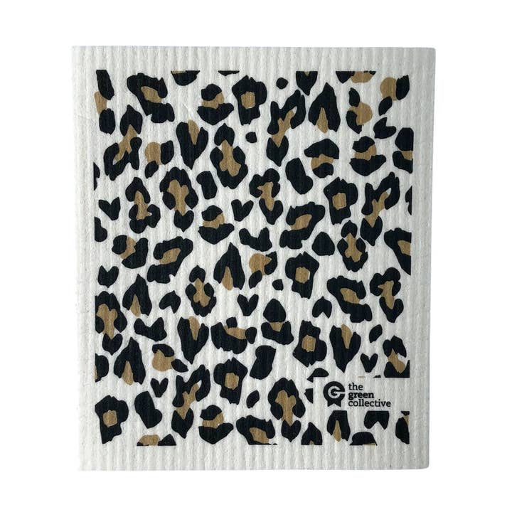 The Green Collective - Wholesale Dishcloth - Leopard Swedish Dishcloth Spruce0