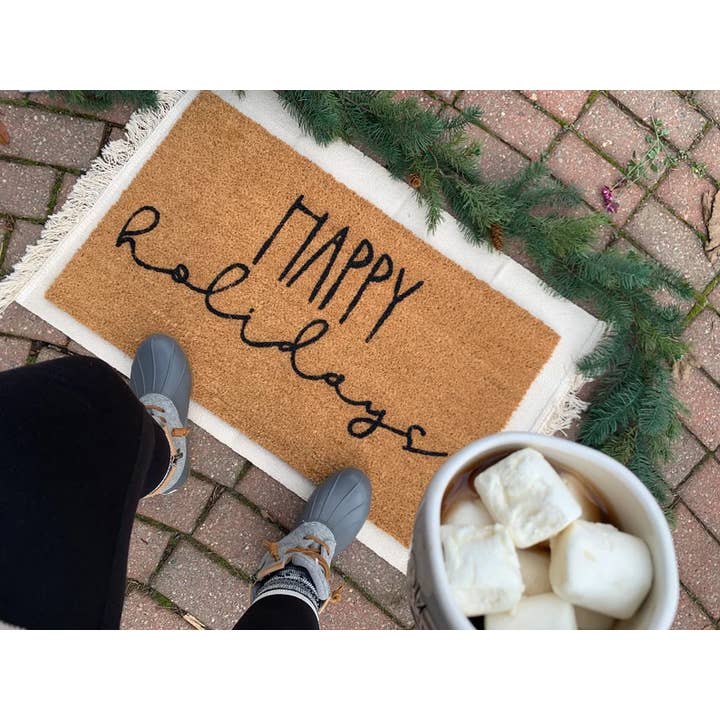 Zerbino decorativo natalizio con scritta in lingua inglese per la vendita all'ingrosso da parte di ShopByThePalms