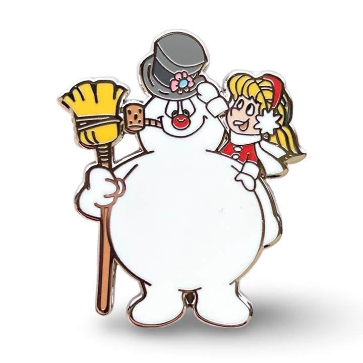 Nostalgic Cartoon Snowman Christmas Movie Enamel Pin for wholesale by Millypins