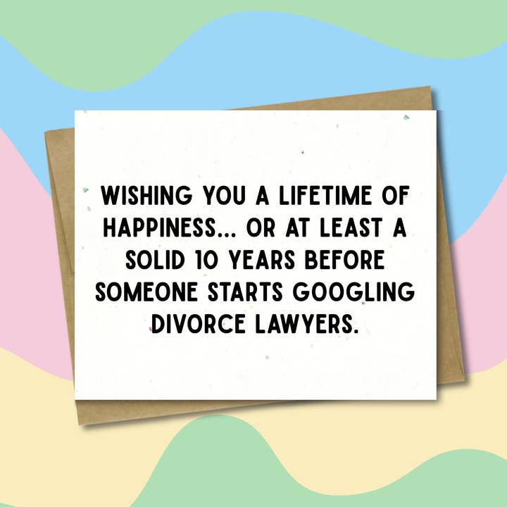Wedding - Divorce Lawyer for wholesale by Bitter Ink Studio