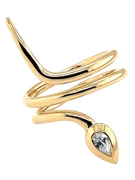 Pear Cut Snake Ring for wholesale by ALEXIS DAOUD JEWELRY
