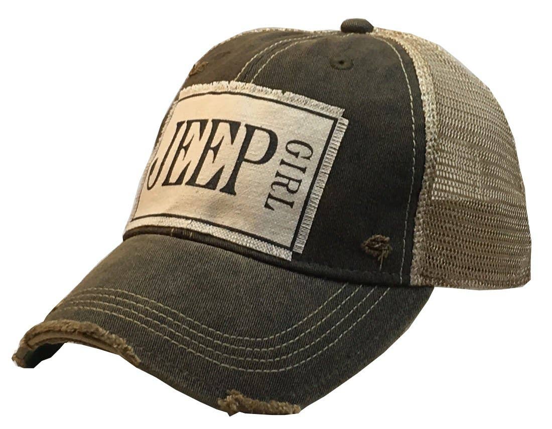 distressed jeep hat