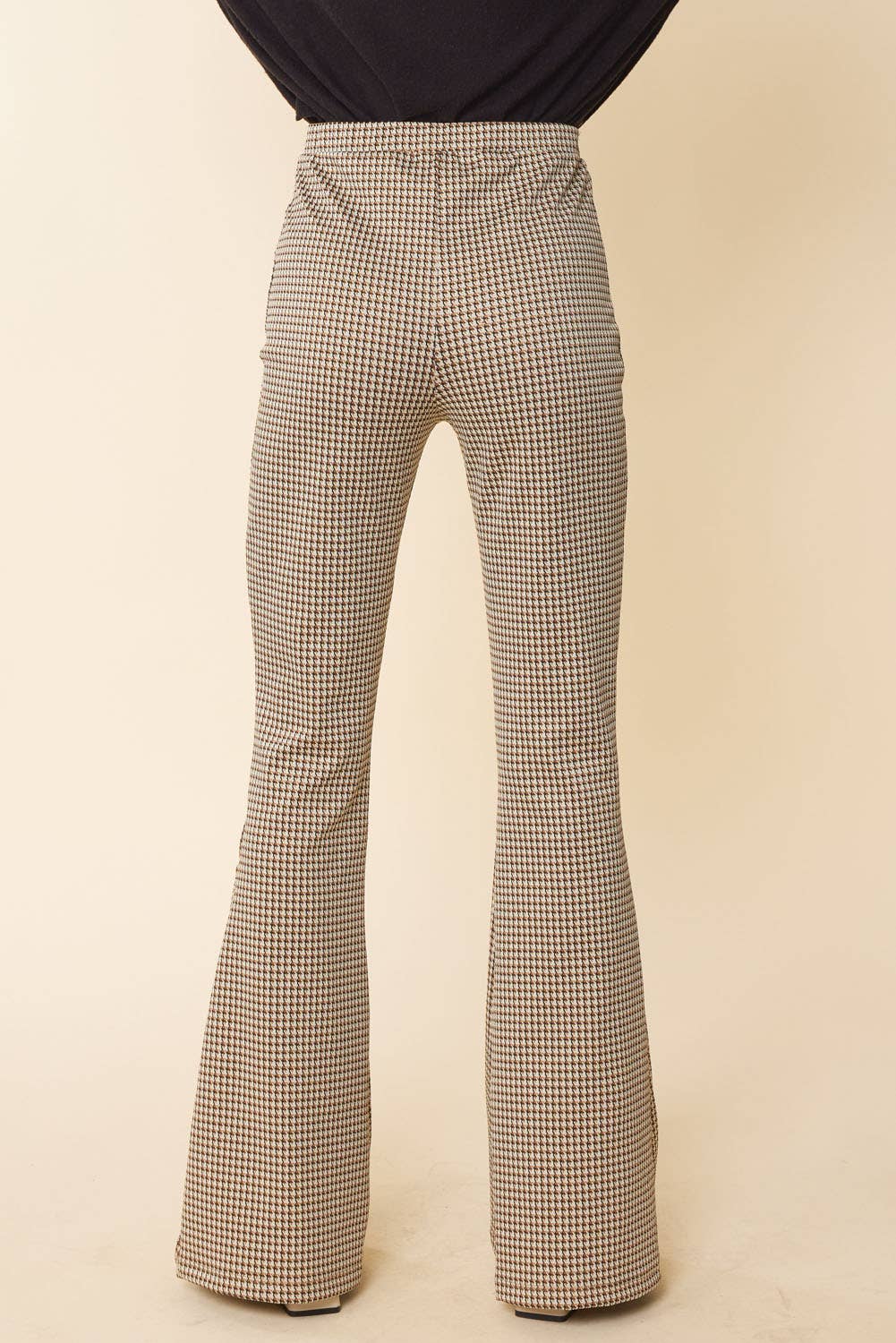 FSL Apparel - Vente Pantalon – femme - SP7050-B - PETIT PANTALON ÉVASÉ À ENFILER À IMPRIMÉ PIED-DE-POULE6