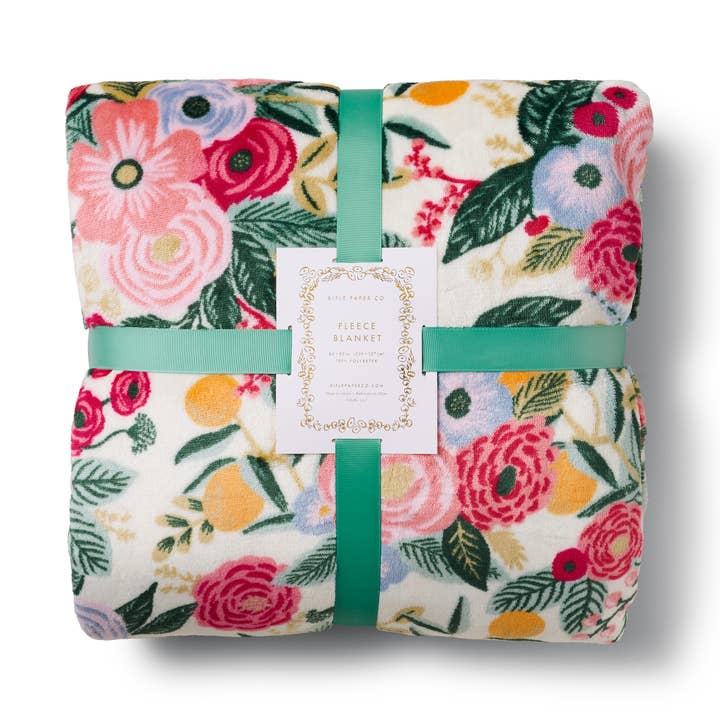 Garden Party Fleece Blanket for wholesale by Rifle Paper Co.