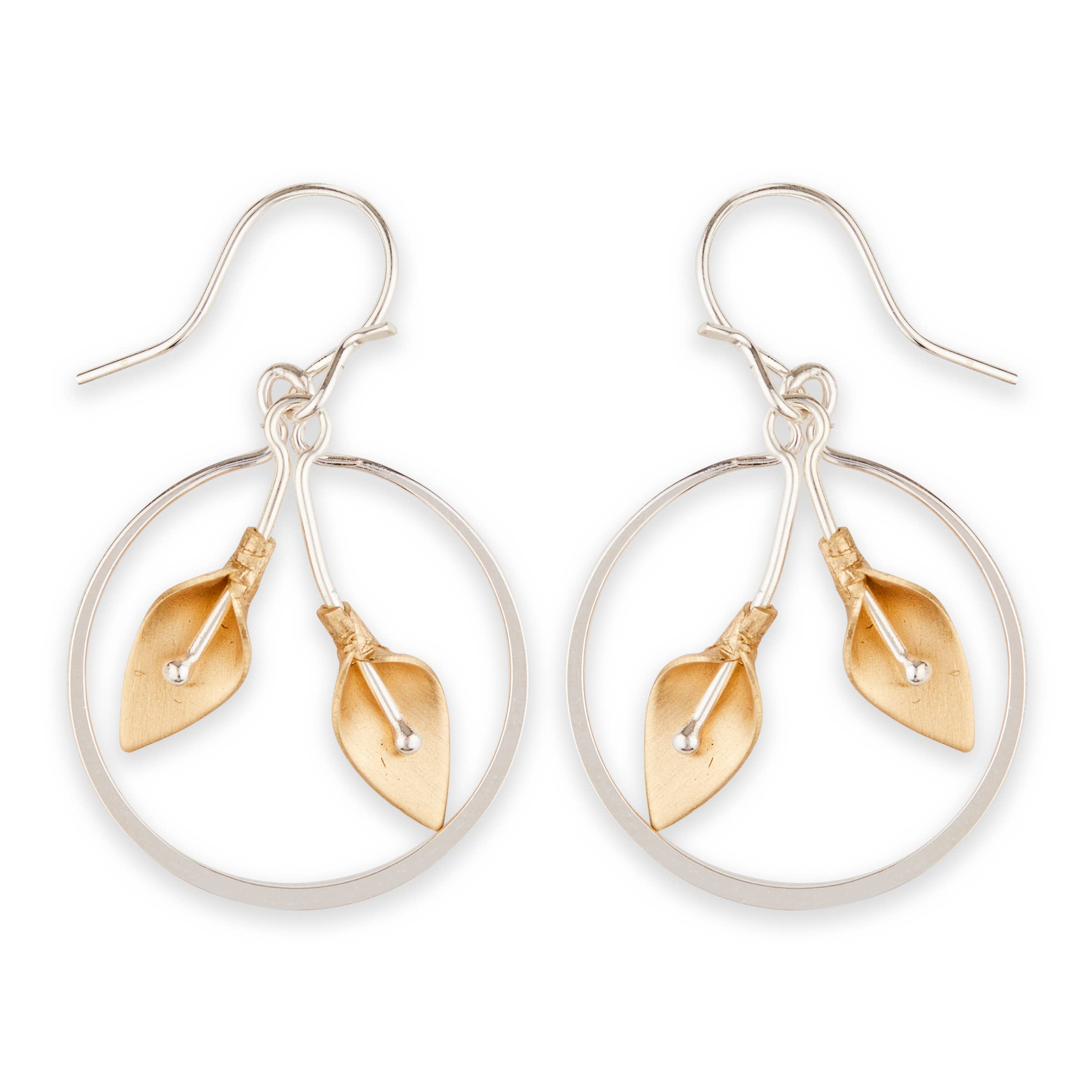 Mark Steel Jewelry - Wholesale Dangle Earrings - Calla Lily Wreath Dangle Earring0