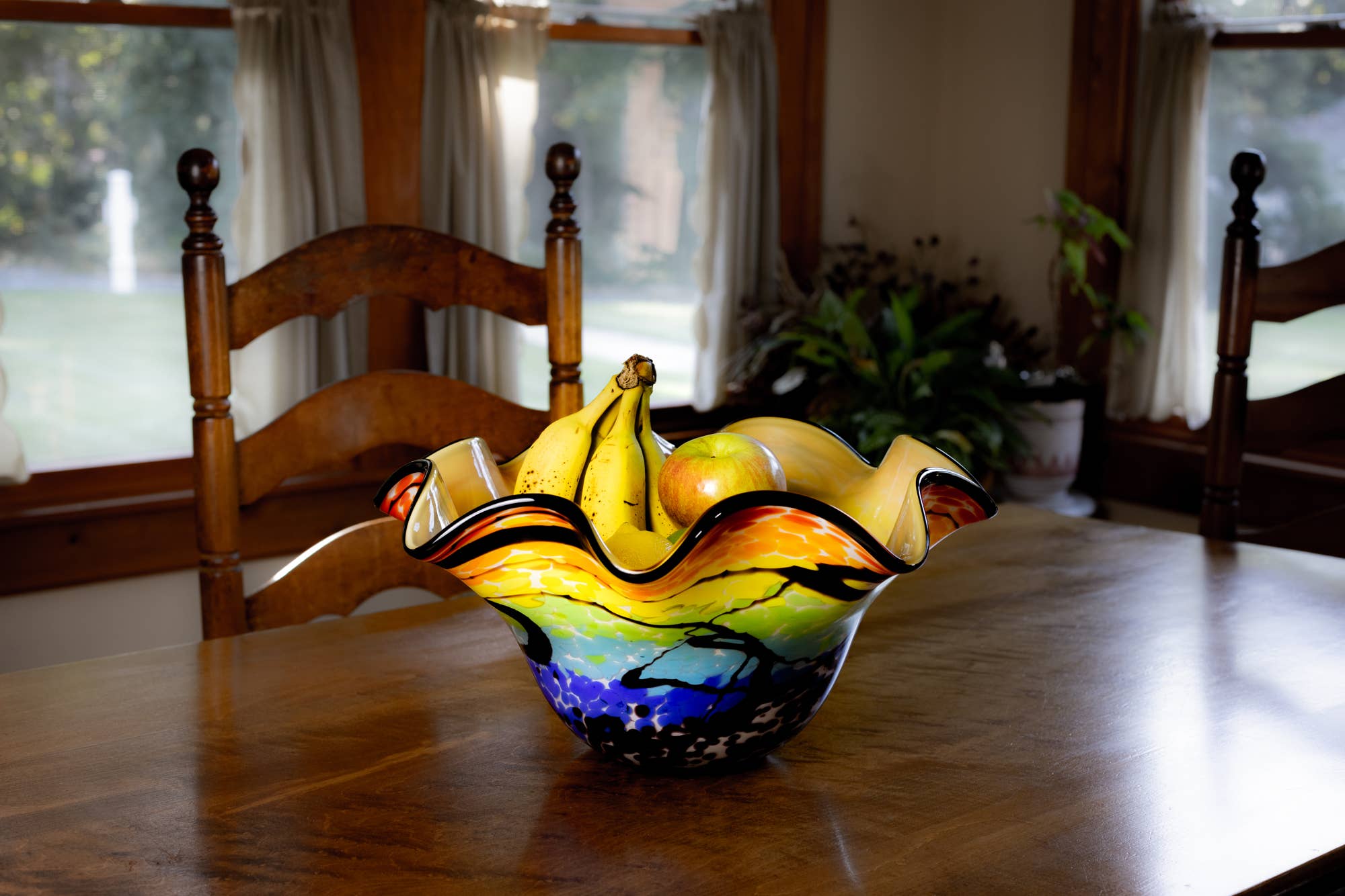 Badash - Wholesale Decorative Plate/Dish/Bowl - Allura Murano Style Art Glass Floppy Design 15" Centerpiece1