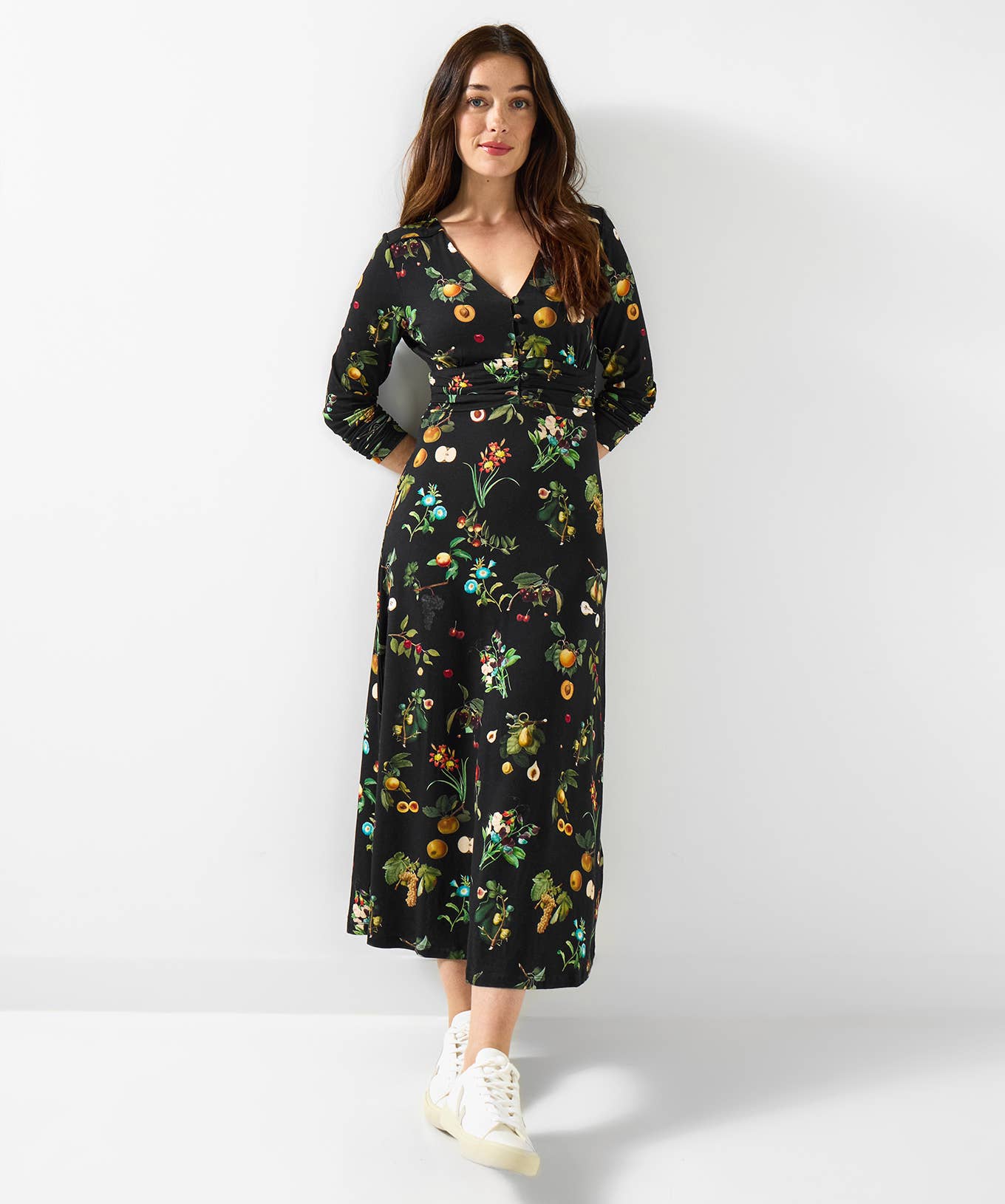 Schwarz Orla Bedrucktes Jerseykleid für den Großhandel auf Faire4