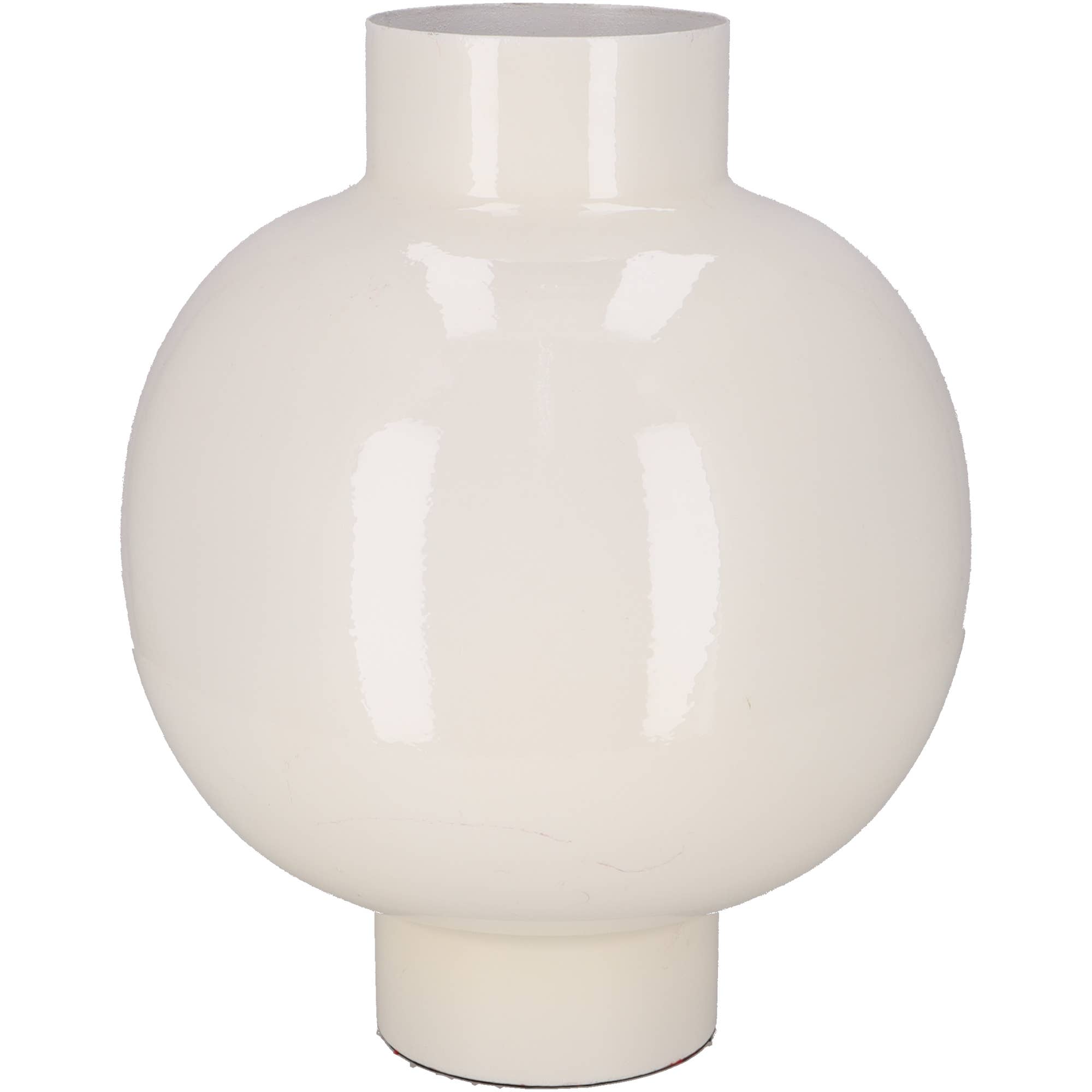 Vosteen - Wholesale Vase - Metal Vase Muta, D26cm, H31cm, White Gloss0