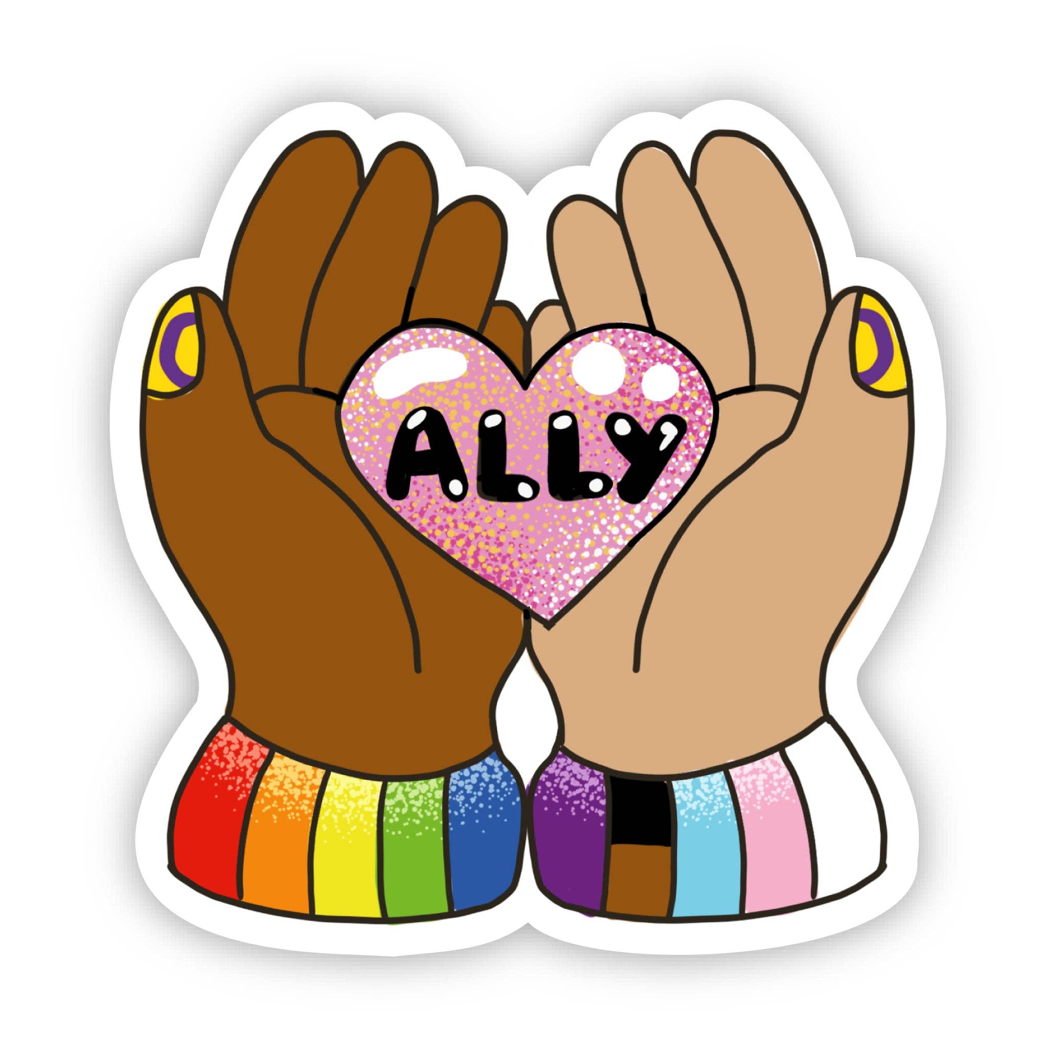 Big Moods - Wholesale Sticker - Ally Pride Heart Sticker1