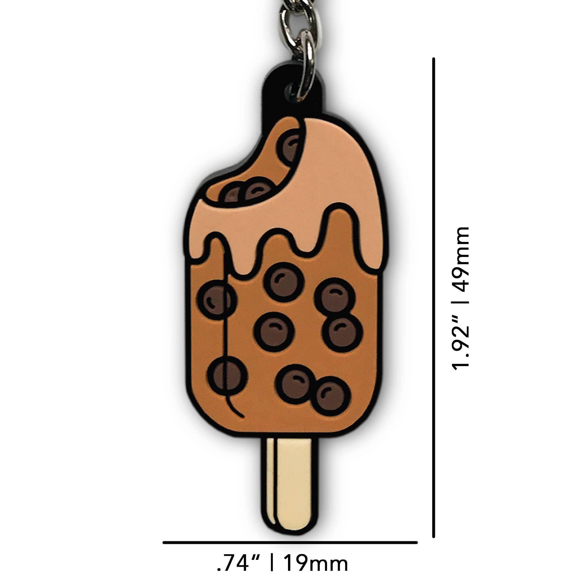 On Point Pins – Großhandel Schlüsselanhänger – Unisex – Brown Sugar Boba Eiscreme Stiel Popsicle Soft PVC Schlüsselbund3