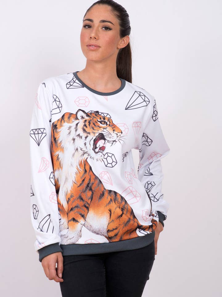Sweat à capuche Tigre Fishikii | SUD.56 pour la vente par Fishikii