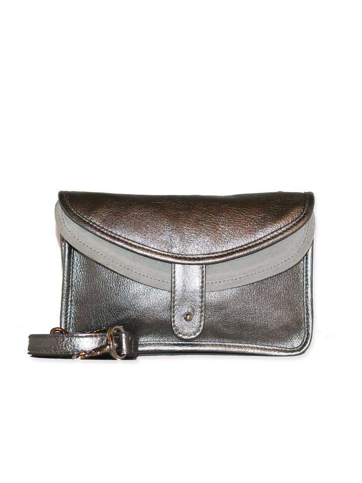 Edith Convertible Fanny Pack (Silver) for wholesale by Mei vintage