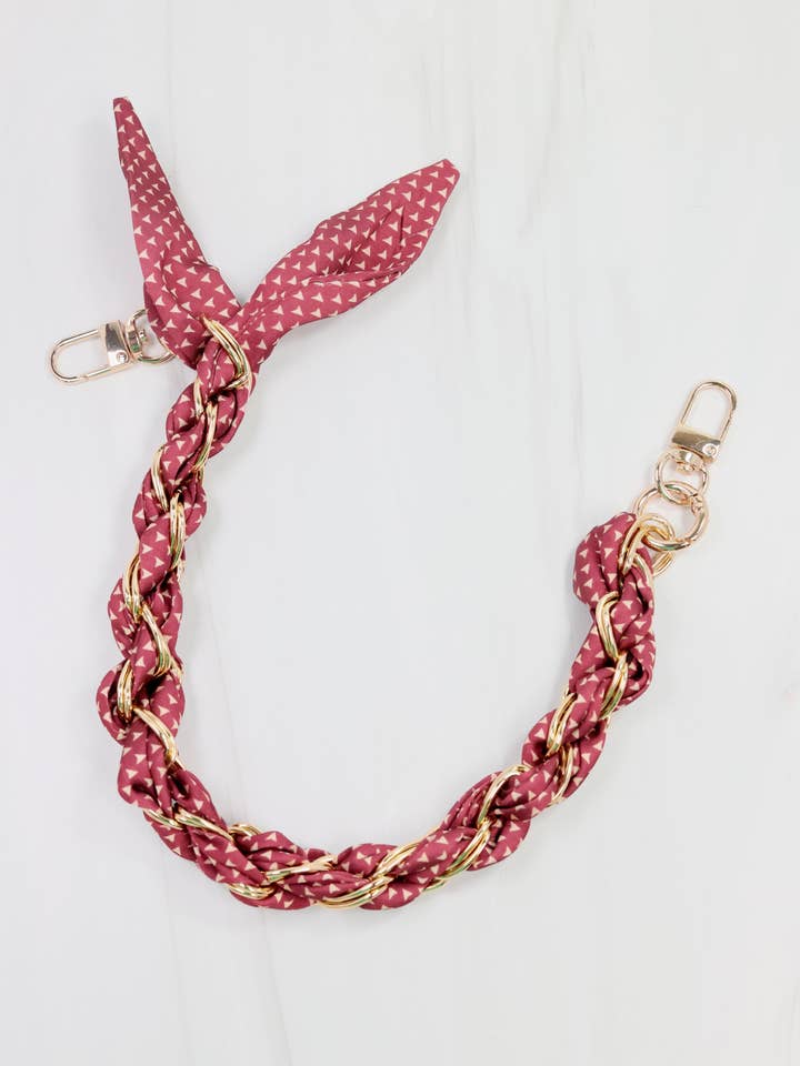 Serafina Scarf Purse Chain Garnet for wholesale by Caroline Hill