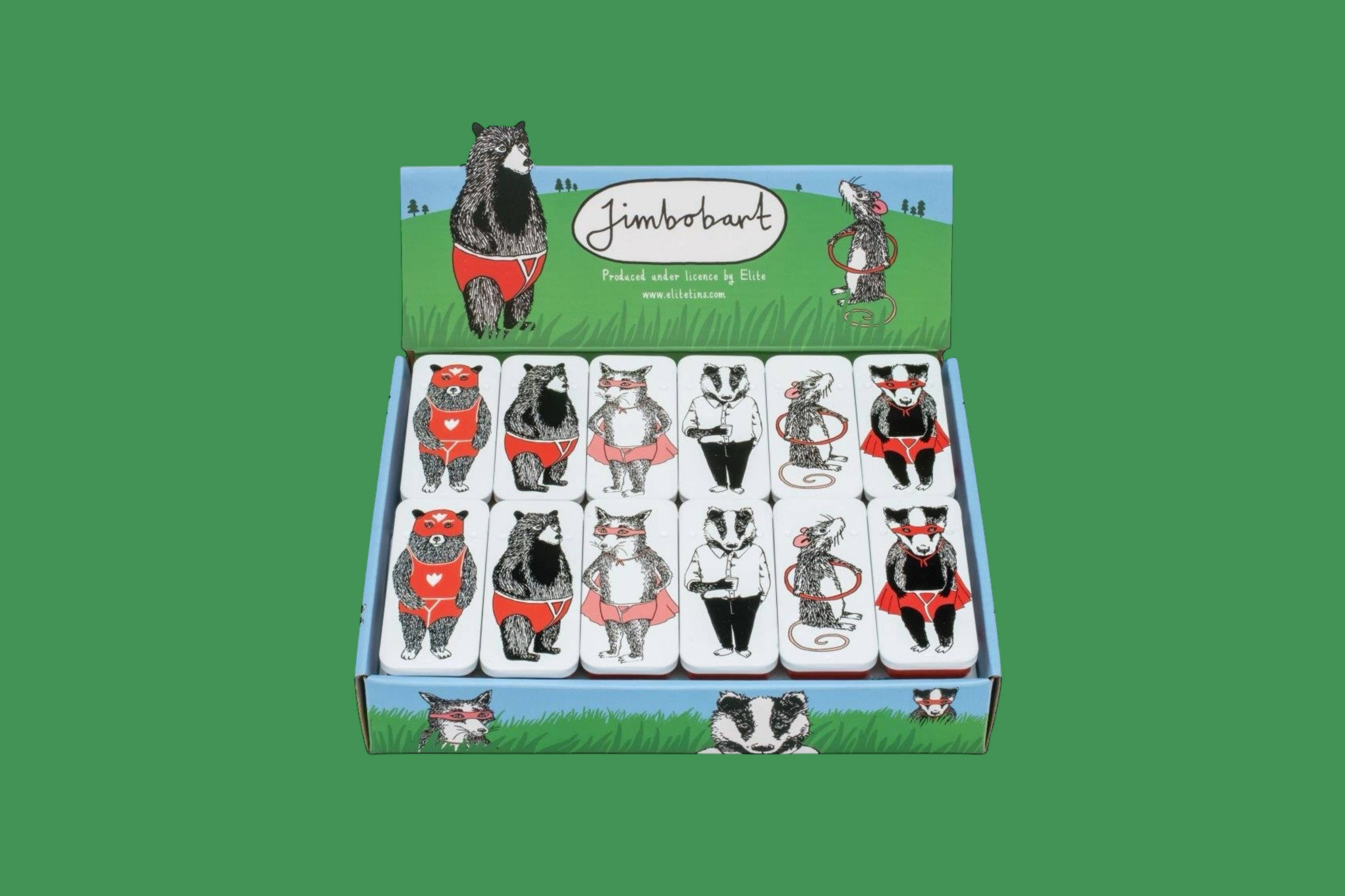 Tin Treats – wholesale Decorative box – Jimbob Art - Mini Slider Tins with Mini Mints (36)1