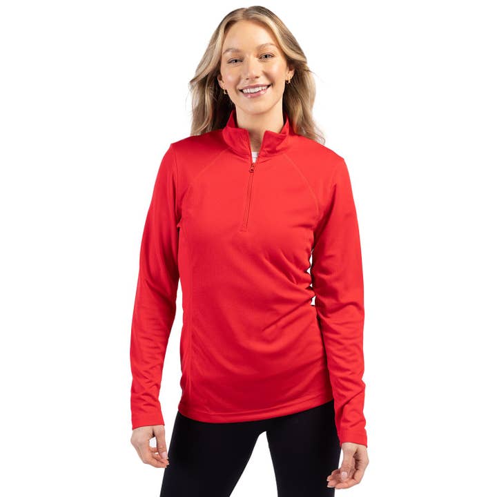 Cutter & Buck - Wholesale Athletic Top - Women's - Clique Ice Pique Womens Half- Zip Tech Pullover