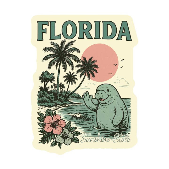 Florida St Petersburg Lauterdale High Quality Vinyl Sticker for wholesale by Juju and Moxie