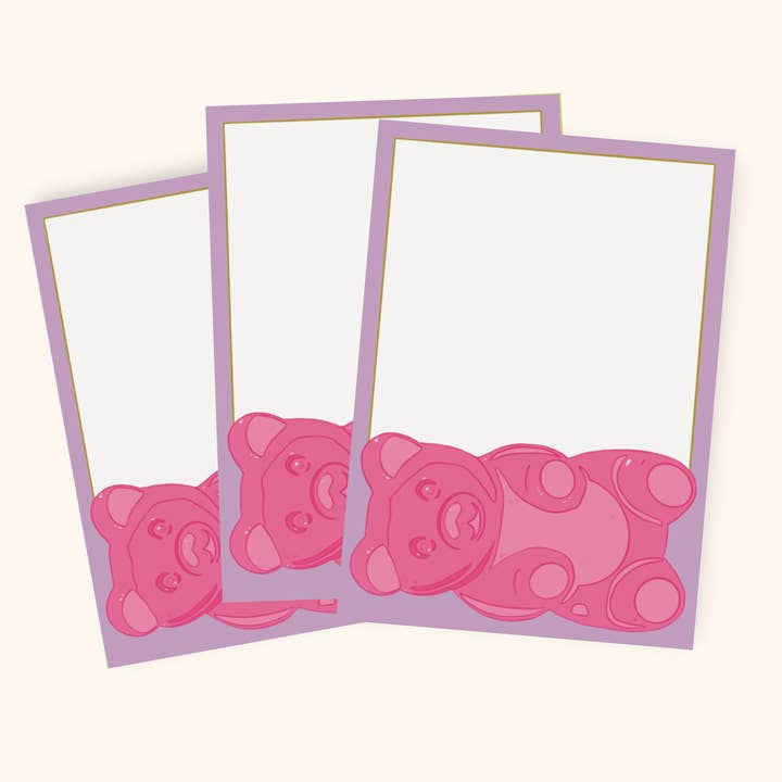 After Party Paper Co. - Wholesale Stationery/Notecard Set - Gummy Bear Mini Notecard Set1