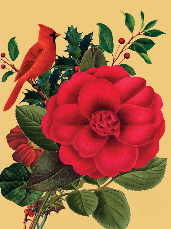 Red Cardinal• Holiday Mini Enclosure Card for wholesale by P. Flynn Design / Phun House