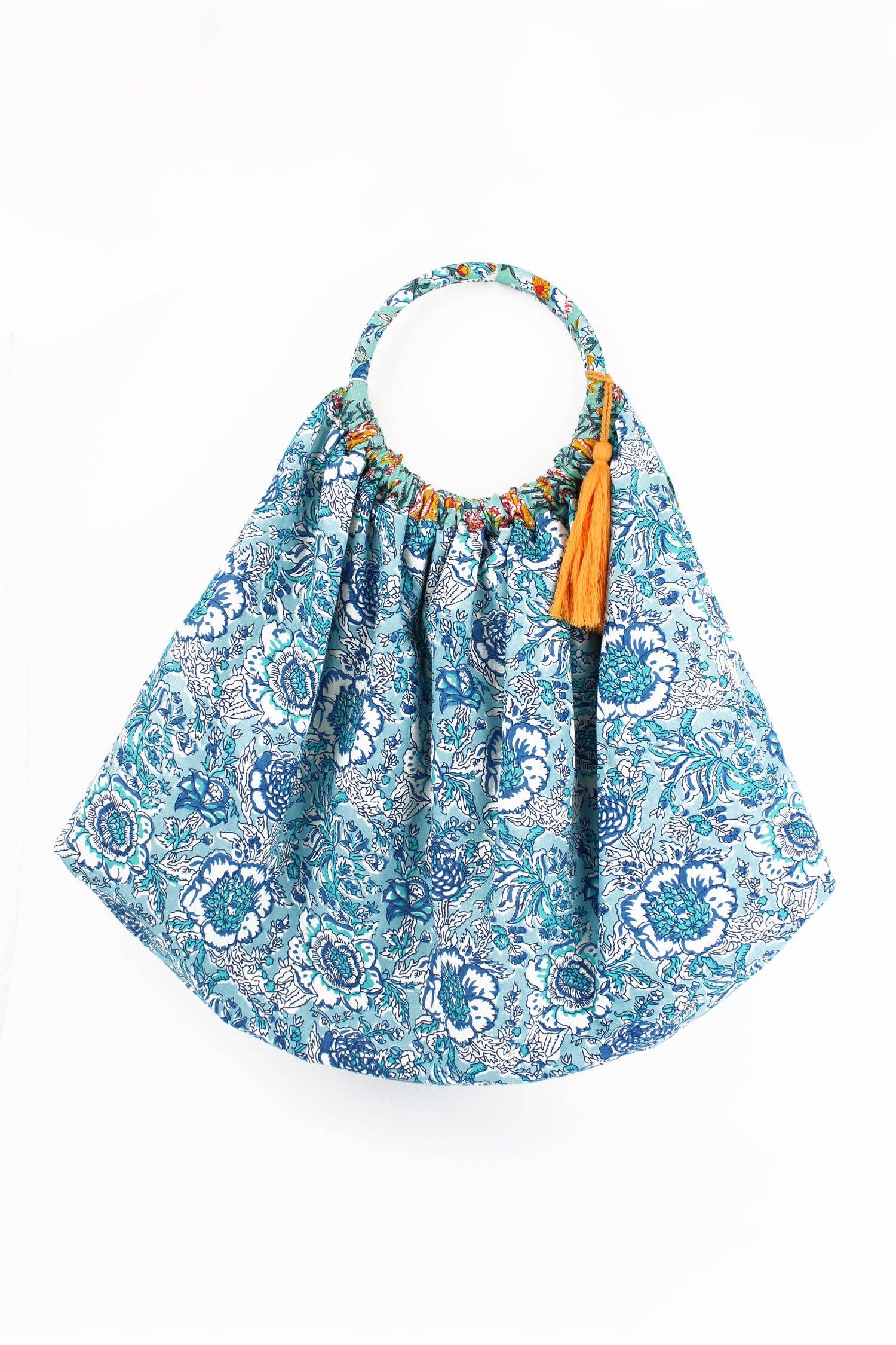 My Doris - Wholesale Shoulder Bag - Women's - BLUE AND TURQUOISE REVERSIBLE BAG2