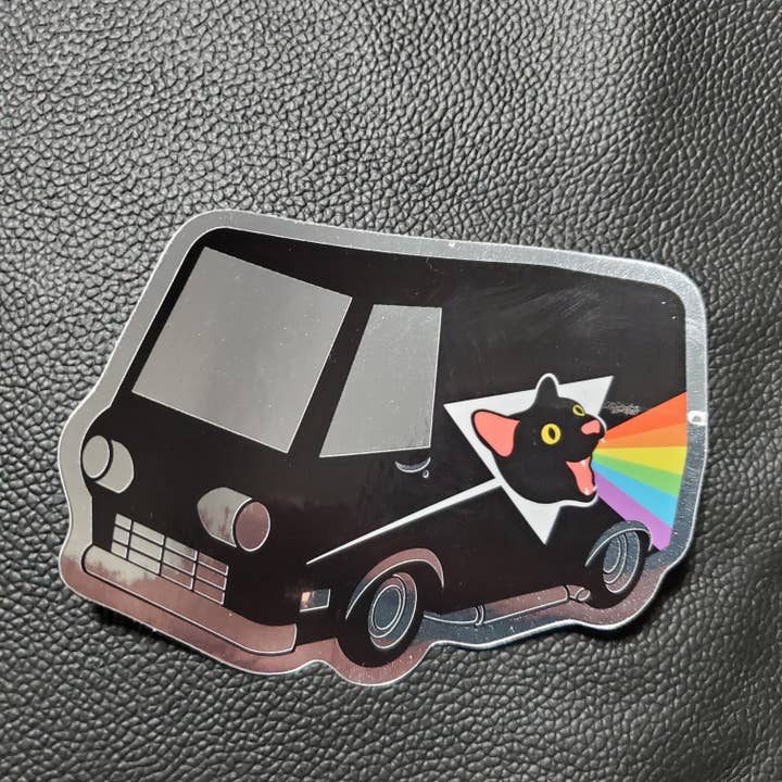 Sticker: Boogiecat Van, Mirror Finish Vinyl 4.25" for wholesale by Cat Champion