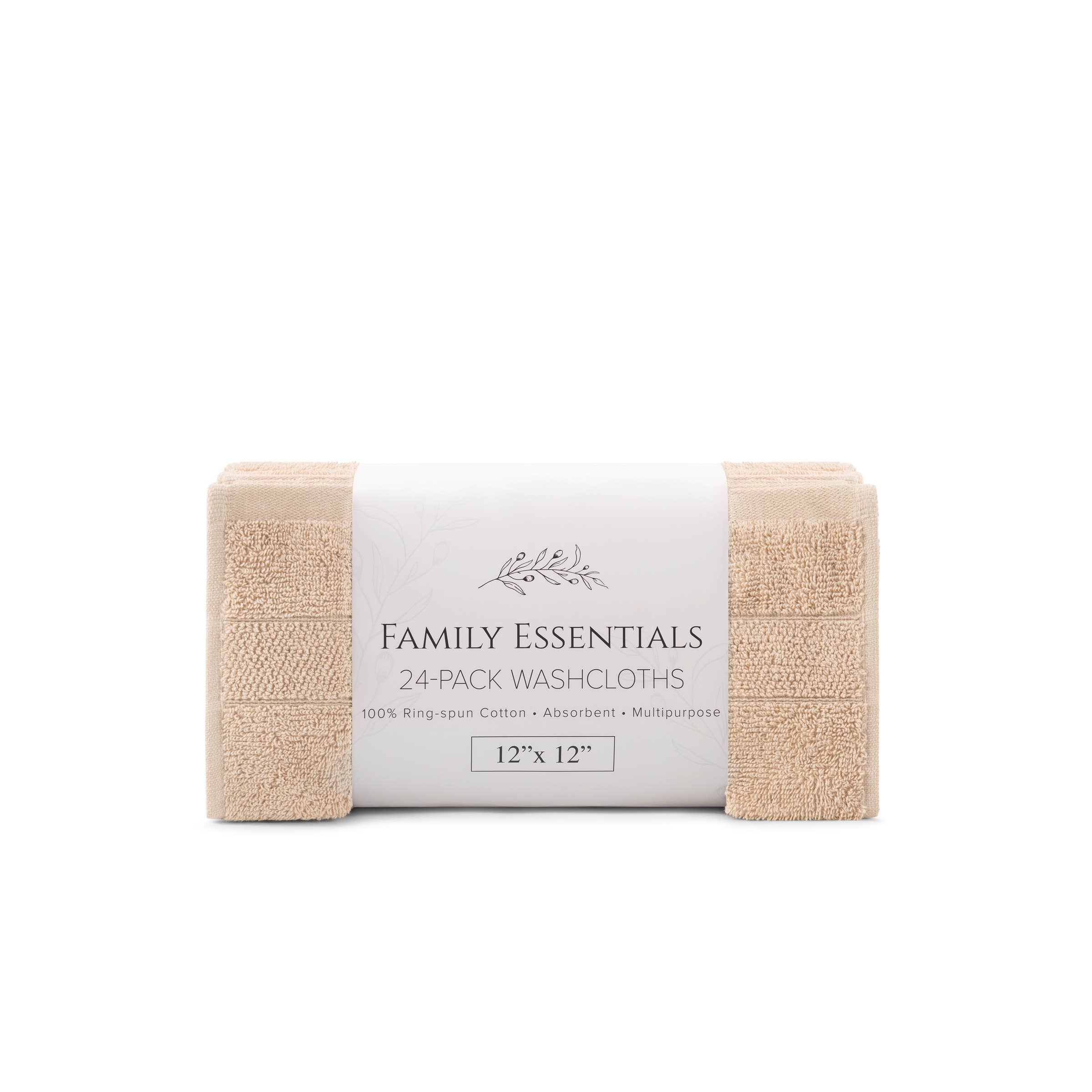 Arkwright Home - Wholesale Wash Cloth - Family Essentials Cotton Washcloths (Bulk Case of 144) 12x129