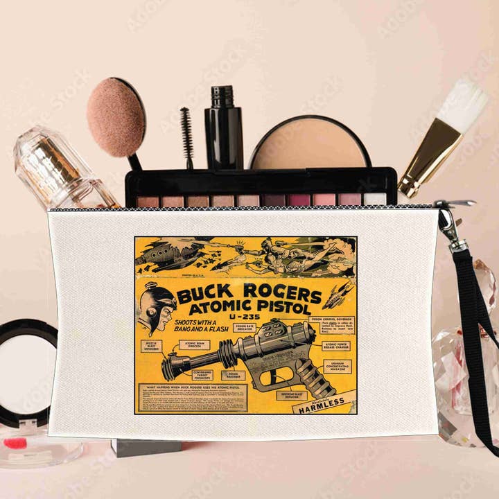 Buck Rogers Cosmetic makeup bag Pouch 100% all Linen for wholesale by BMS BIZ