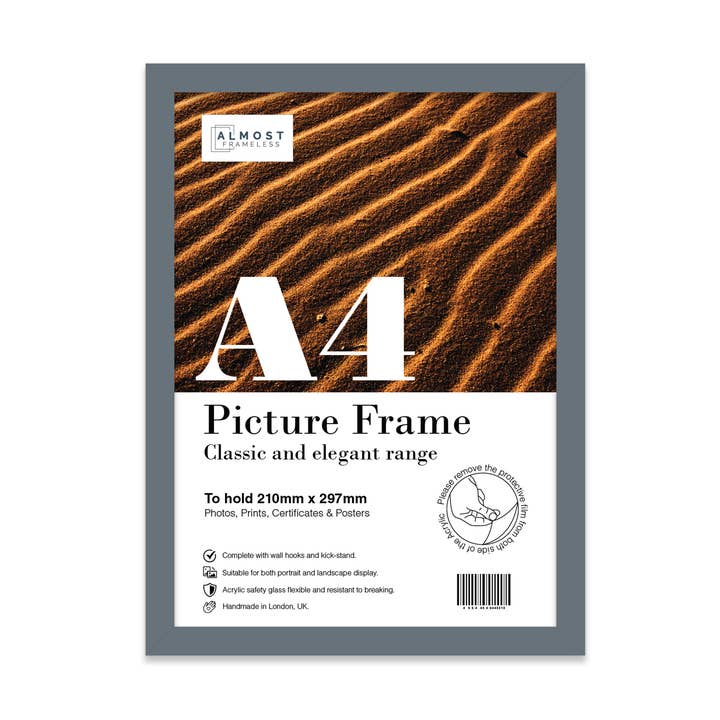 Grey A4 Picture Frame for wholesale by WholesaleFrames.co.uk