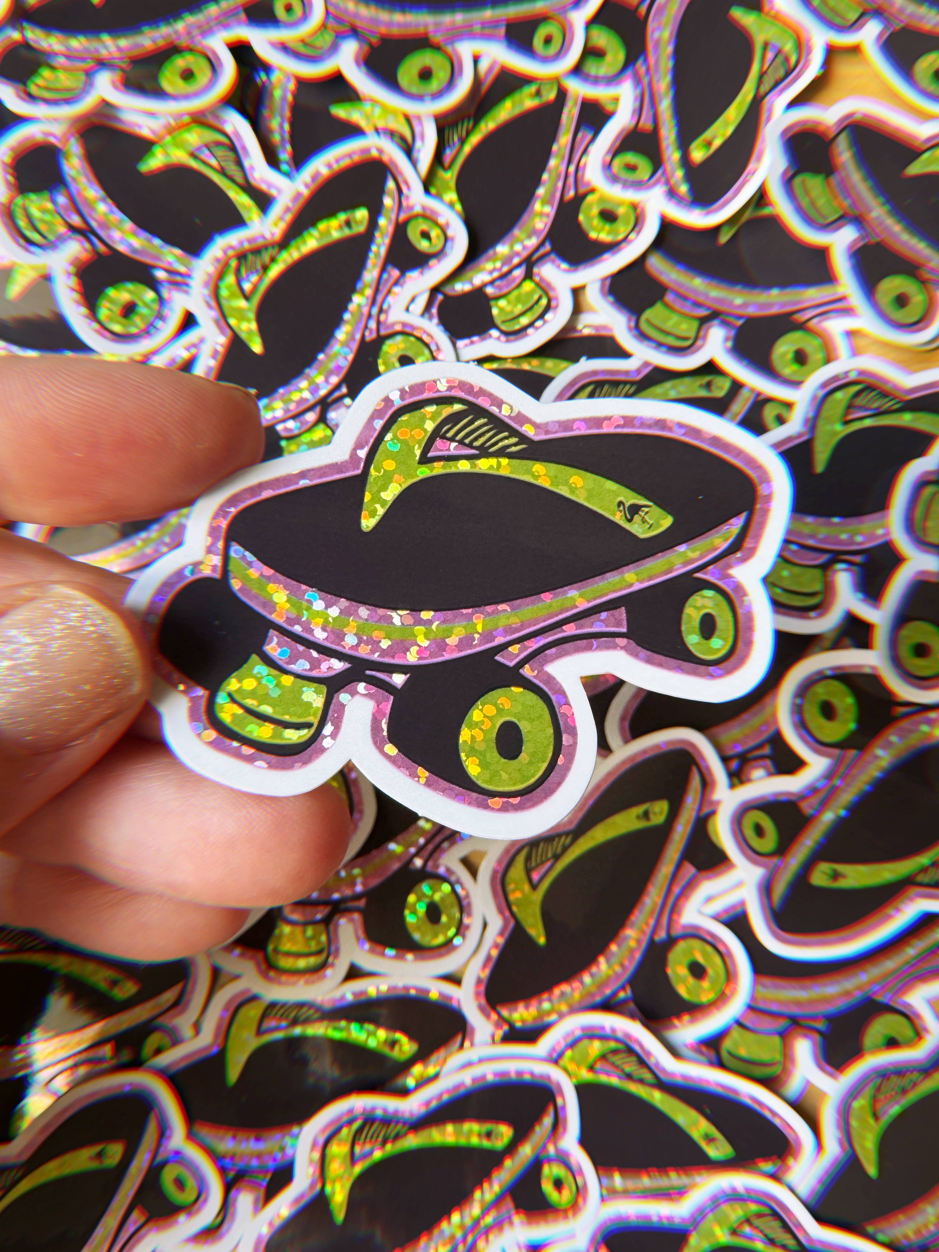 Create & Skate Factory – wholesale Sticker – Flip Flop Skate Glitter Sticker0