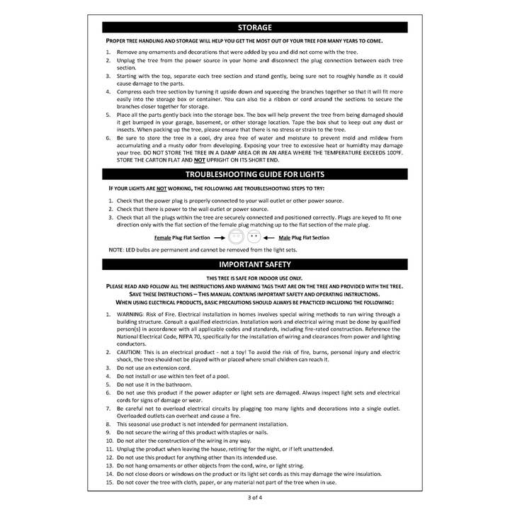 Haute Decor - Vente Sapin de Noël artificiel - Sapin Dumont de 4 pieds prééclairé avec lumières LED blanc chaud8