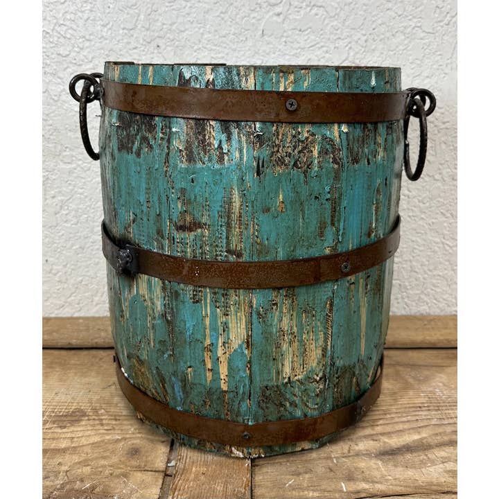 My Amigos Imports - Wholesale Bucket/Pail - Small Rustic Trim Bucket-13.5 x 13 in-Farmhouse-Small Bucket