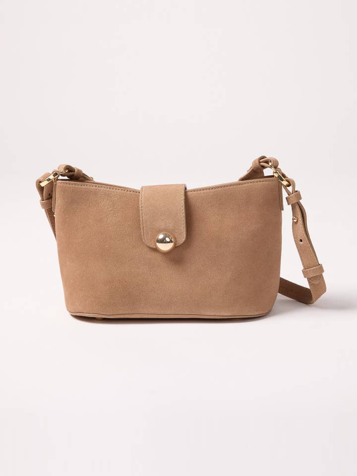 SAC BAGUETTE CUIR MOKA CLAUDIA pour la vente par Maradji
