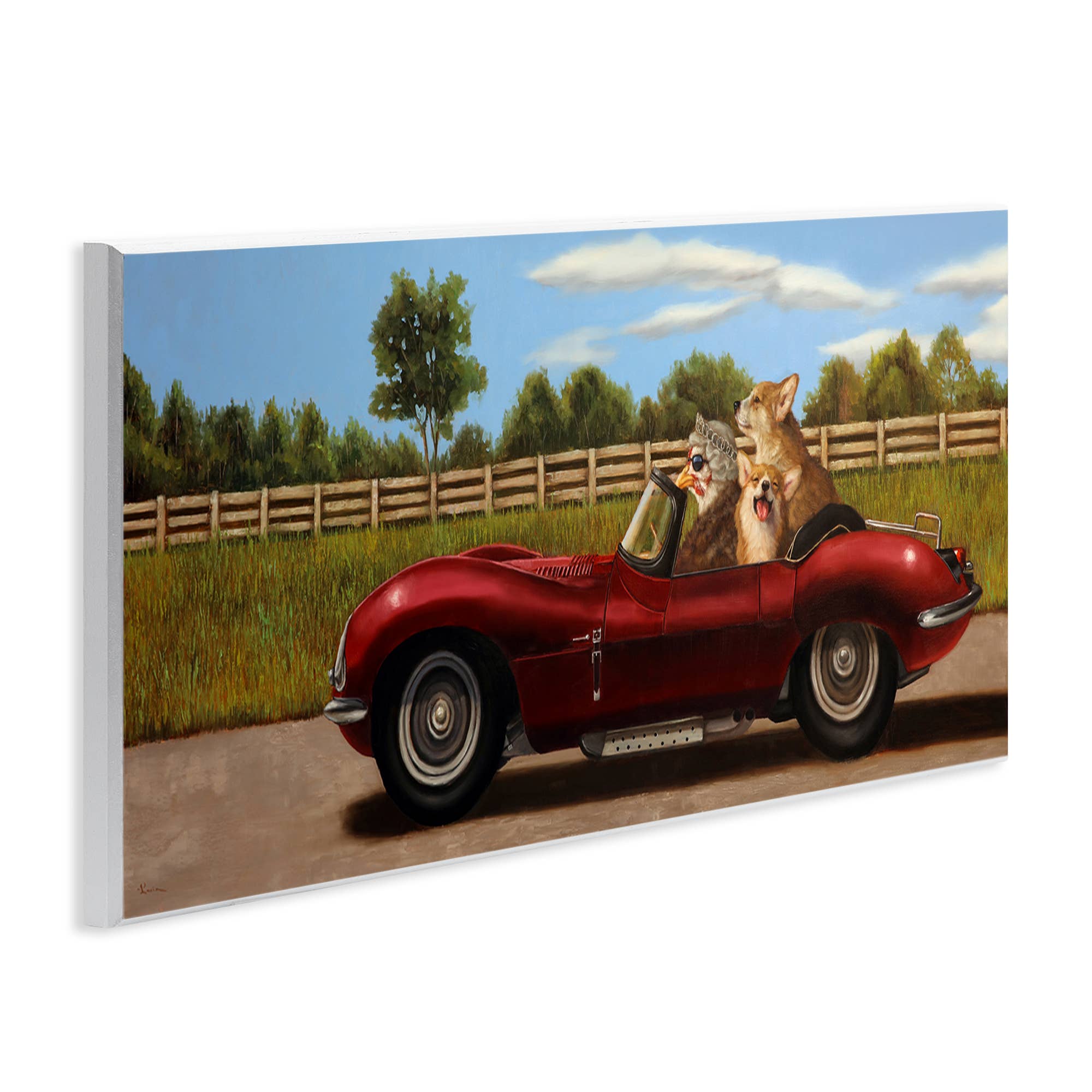 Stupell Industries - Wholesale Wall Sign - Animals in Sports Car - Unframed Wall Art3