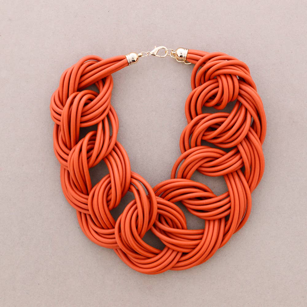 Sonata – Colar com abas por atacado – Gargantilha Multi Voltas Elos Borracha1