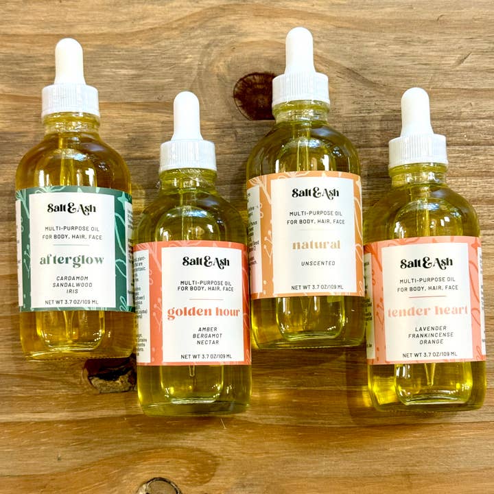 Salt & Ash Soap Co - Wholesale Bath/Body Oil - Golden Hour Oil for Body, Hair, Face | Bestseller4