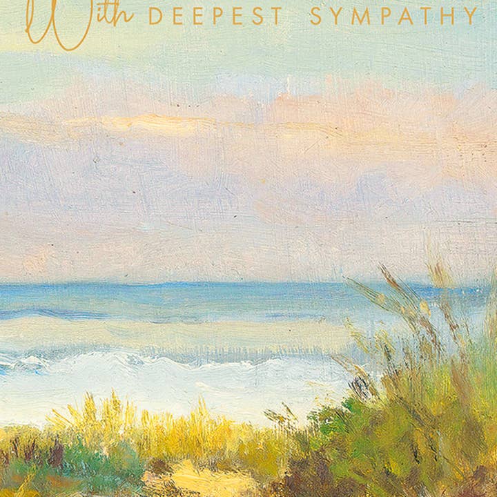Carte de condoléances côtière 4,5 x 6,25" pour la vente par Calypso Cards LLC