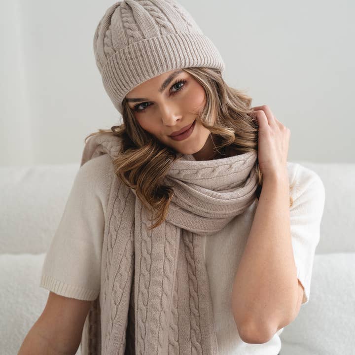 Ander - Wholesale Beanie - Women's - BELLANO Cashmere Blend Knitted Beanie 13