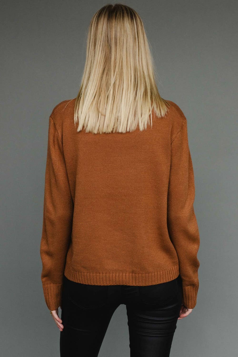 Panache Apparel Co. - Wholesale Knit Sweater - Women's - Brown Whiskey Weather Sweater4