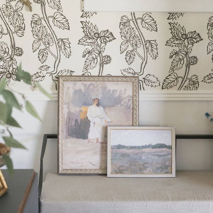 Petal Lane Home - Wholesale Art Print - Meadow by the Shoreline Framed Antique Art1