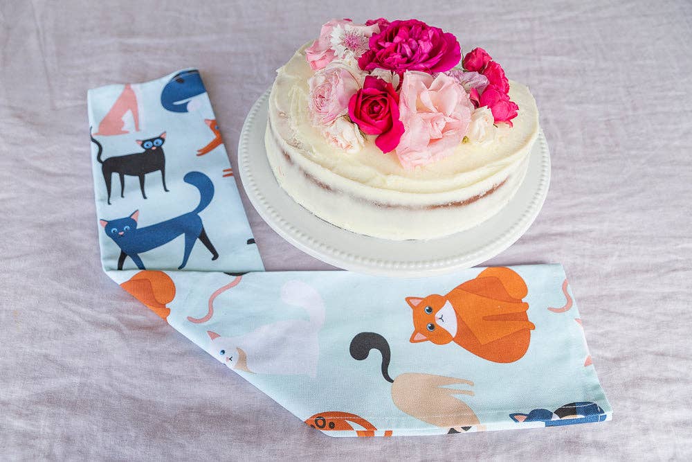 Allgifts Australia - Wholesale Tea Towel - Tea Towel - Colourful Cats1