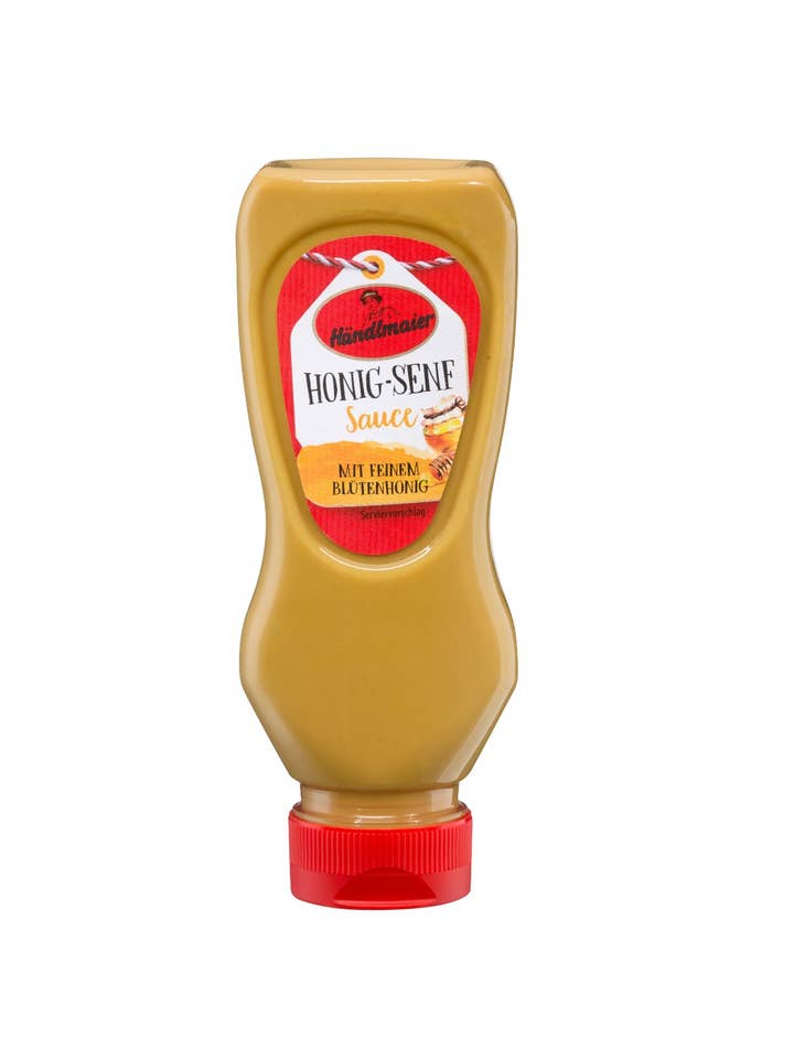 Händlmaier 8 x 225ml Honig-Senf Sauce in der Squeezeflasche für den Großhandel von the Saucecompany