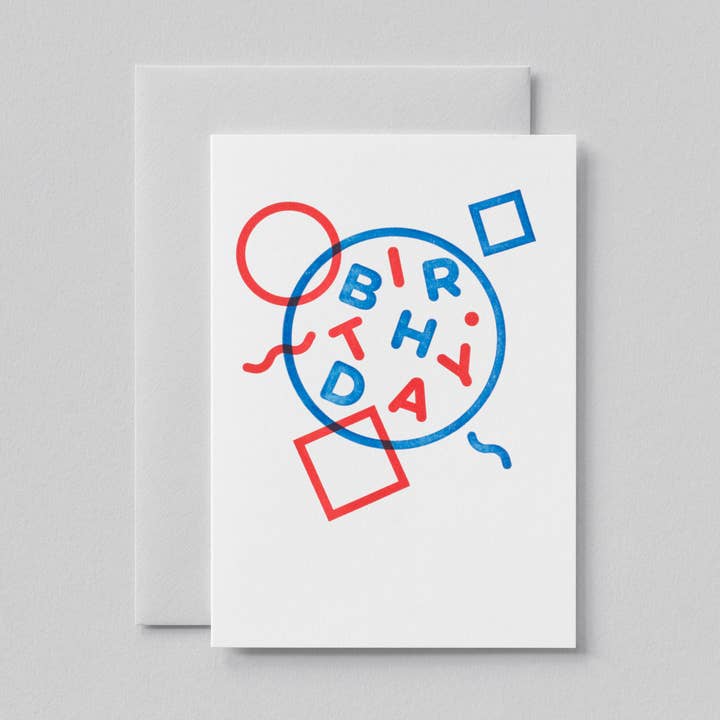 Birthday Risograph Stamp for wholesale by Jot Paper Co.