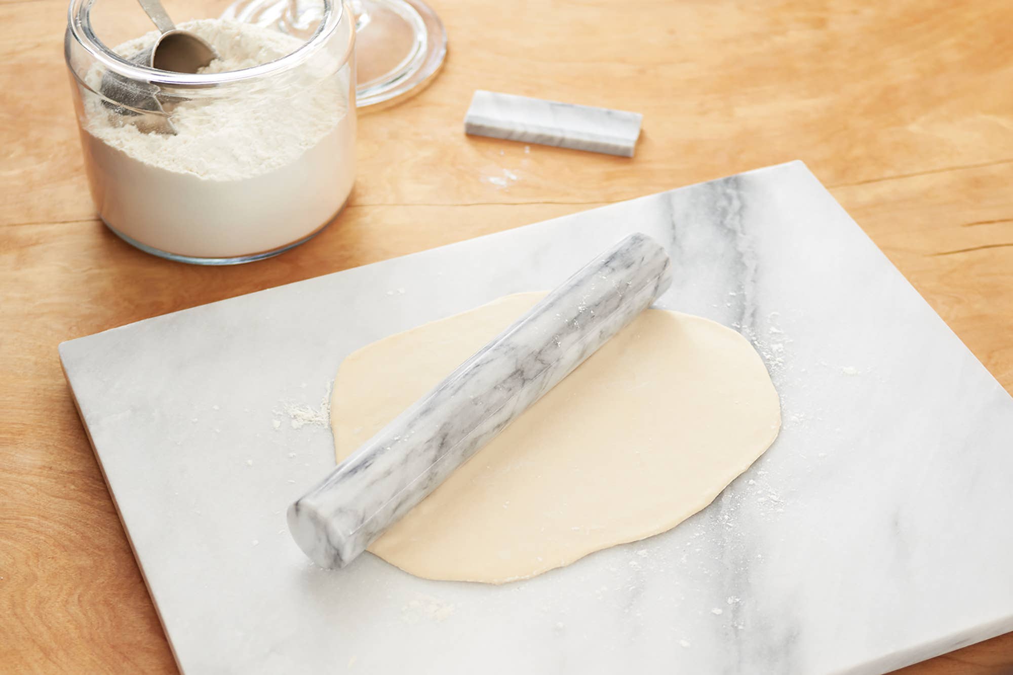 Fox Run Brands – wholesale Rolling pin – Fox Run Marble French Rolling Pin with Base, White, 11"1