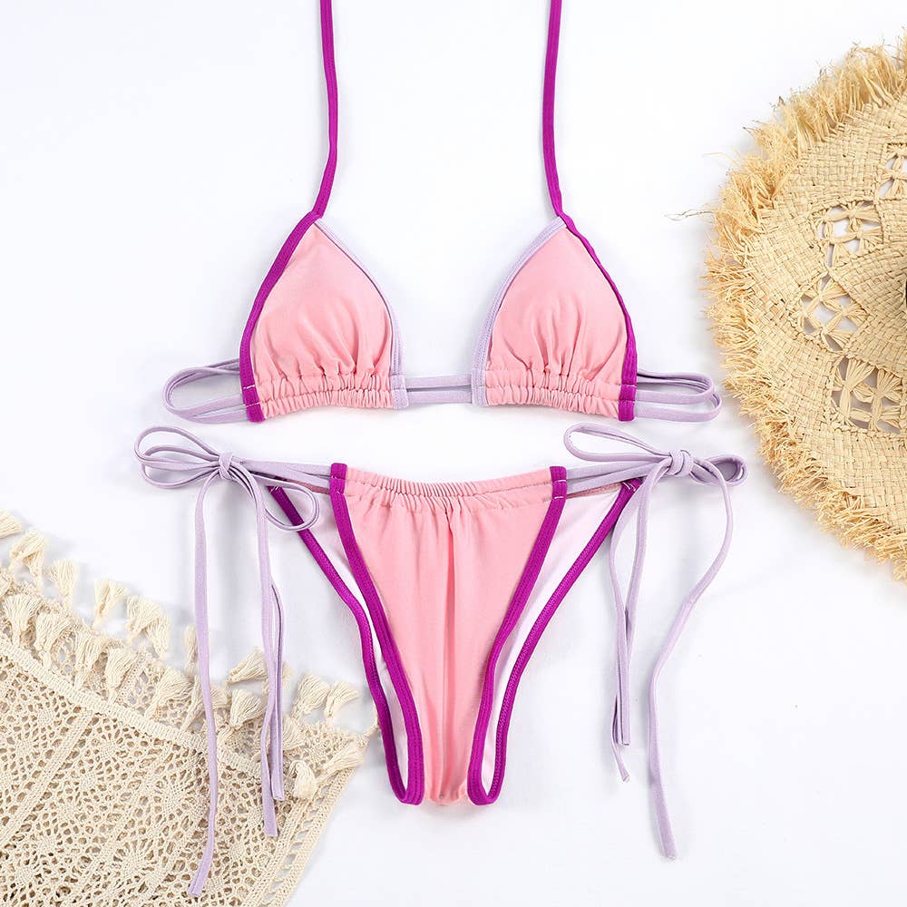 Sweetkama - Vendita all'ingrosso Bikini - Donna - Costume da bagno bikini a due pezzi con stampa floreale3