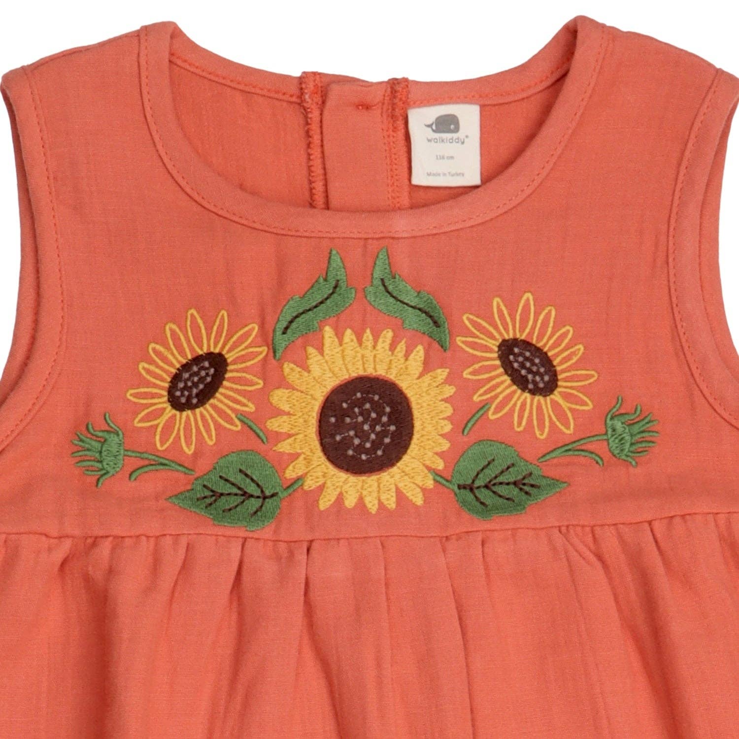 walkiddy - Wholesale Dress - Kids - Golden Ochre-Sleeveless Dress1