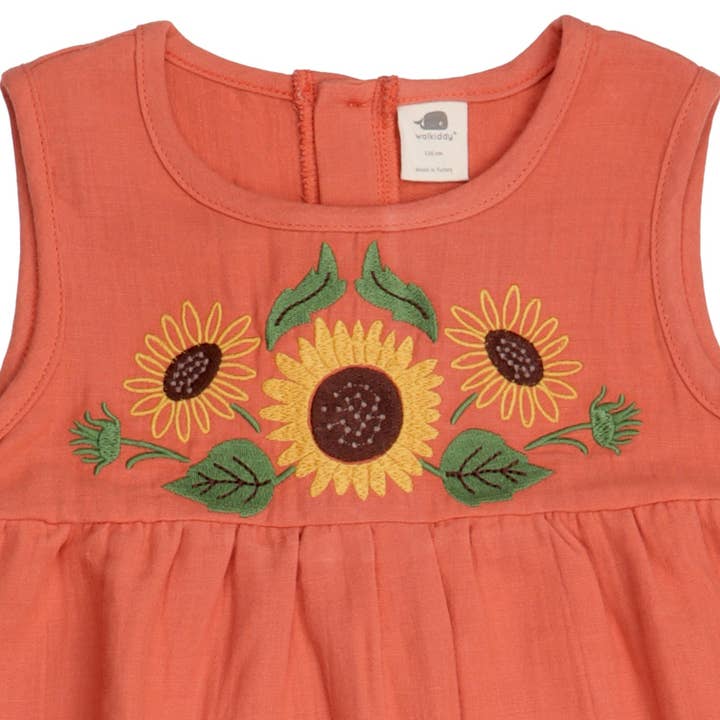 walkiddy - Wholesale Dress - Kids - Golden Ochre-Sleeveless Dress1