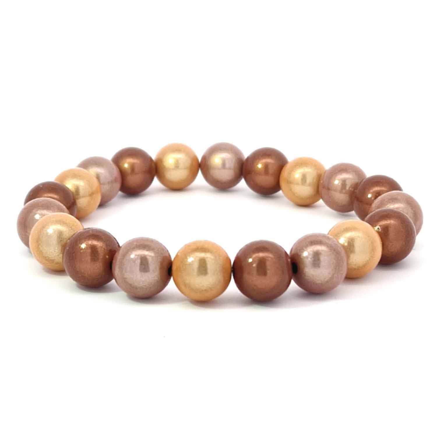 Impala - Wholesale Beaded Bracelet - Bracelet Wonder sand-teak-taupe 10mm0