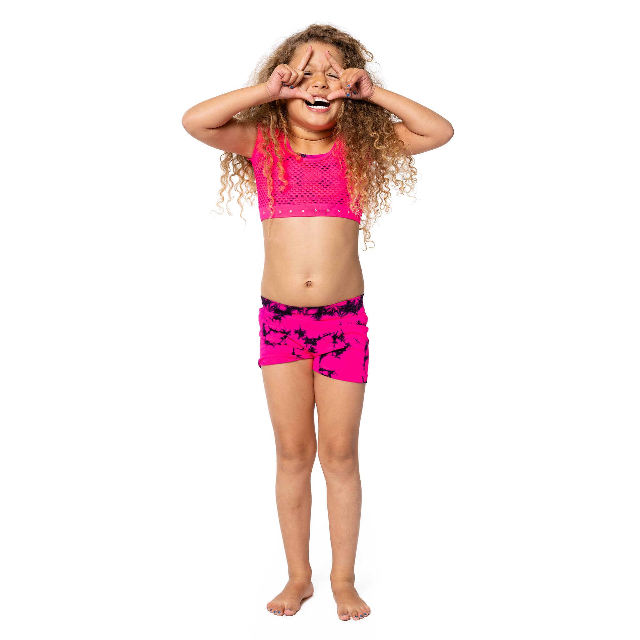 Malibu Sugar - Vente Débardeur – enfant - Top Crop Dance en maille avec bande en strass pour petites filles, 4 à 6 pièces12