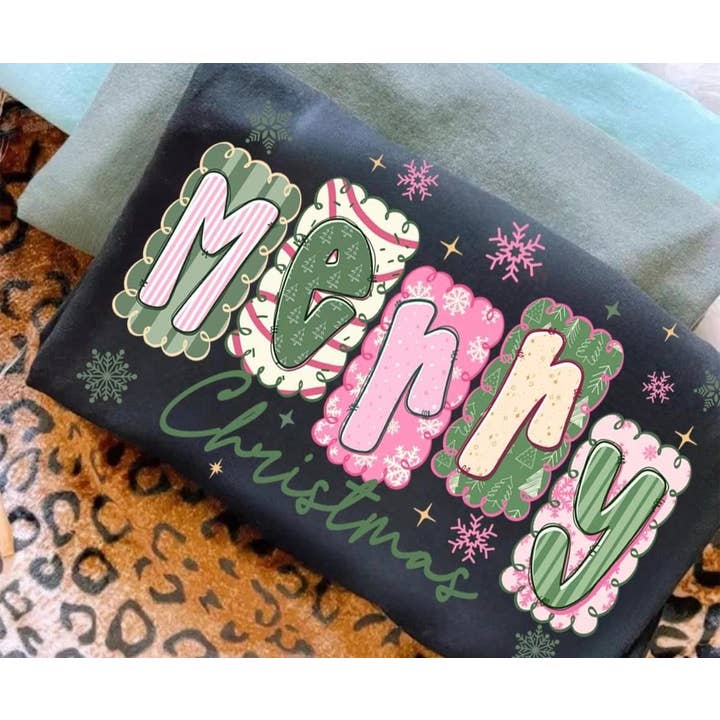 Downtown Darling Wholesale - Wholesale T-Shirt (Graphic) - Women's - Merry Christmas Tee